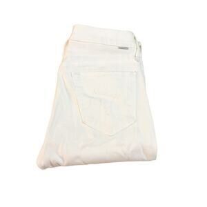 Mother Looker Ankle Fray Glass Slipper White Denim Jeans Size 25